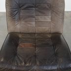 Grijze Lederen Vintage Design Fauteuil Uit De Jaren ’70 thumbnail 7