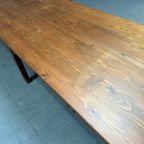 Grote Grenenhouten Kloostertafel Met Lades thumbnail 22
