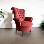 Vintage Roze Fauteuil / Eenzit / Clubzetel thumbnail 3