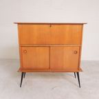 Secretaire Met Schuifdeuren Op Ranke Poten, Jaren 50 thumbnail 3