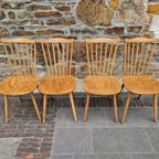 Set Van 4 Houten Stoelen Van Baumann, 1960 thumbnail 12