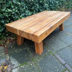 Brutalistische Wabi-Sabi Massief Eiken Salontafel thumbnail 2