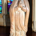 Prachtig Oud Houtsnijwerk Maria Beeldje H 20 Cm thumbnail 9