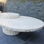 Maitland Smith Designer Salontafel Van Mactan Stone En Travertin thumbnail 3