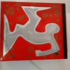 Keith Haring La Linea Lamp Osvaldo Cavandoli Zilver (nieuw In Originele Verpakking) thumbnail 2