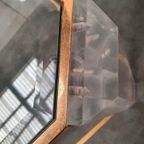 Hollywood Regency Messing Glas Tafel Set 70s thumbnail 12