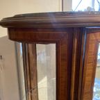 Ovale Vitrinekast Met Bol Glas, Messing Klauwpoten, 150 Cm Hoog thumbnail 5