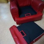 Rood Leren Lounge Fauteuil Door Calia Italia, 1990S thumbnail 16