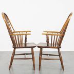Geweldige Set Van 6 Antieke Engelse Windsor Stickback Chairs Uit De 19e Eeuw thumbnail 3