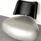 Unieke Leolux Pallone Fauteuil Zwart Zilvergrijs thumbnail 6