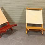 Set Van 2 Hout En Canvas Strandstoelen thumbnail 12