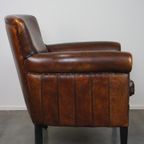 Stijlvolle Schapenleren Armchair/ Fauteuil Met Een Correct Voorkomen thumbnail 5