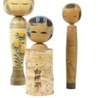 Lot Van 5 Vintage Kokeshi Poppen Japan Berk Showa Periode thumbnail 3