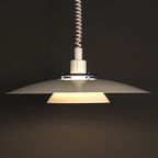 Deense Design Lamp Wit Metaal, 1980s thumbnail 7