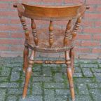 Captain Chair Windsor Bureaustoel Mahoniehout Antiek thumbnail 7