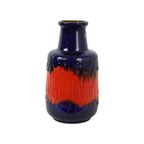 Vintage West Germany Aardewerk Scheurich Blauw Oranje Fat Lava 408-40 thumbnail 4