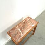 Oude Houten Tafel Met Marmeren Blad thumbnail 6