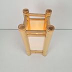 Vintage Bamboe Canvas Lamp Boho thumbnail 5