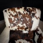 Vintage Country Koehuid Fauteuil thumbnail 5