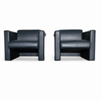 Pair / Trix And Robert Haussmann / Leather Chairs By Knoll thumbnail 15