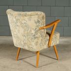 Vintage Cocktailfauteuil – Velours – Houten Armleuningen – Jaren 60 thumbnail 7