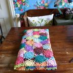 Vintage Kleurrijke Cotton Candy Crochet Sprei Jaren '70 thumbnail 10