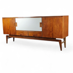 Mid Century Teak/wit Dressoir 1960s thumbnail 12