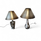 Alexander Kalifano / Modern Impressionist Art Vase Lamps / Circa 1980s thumbnail 21