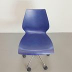 Kartell Maui Design Bureaustoel Blauw Italiaan Modern Stoel thumbnail 4