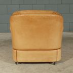 Vintage Leren Fauteuil Met Hocker – Hans Kaufeld – Jaren 70 thumbnail 11