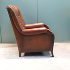 Elegante Vintage Leren Fauteuil Uit 1963 thumbnail 5