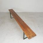 Klapbank, Bank Inklapbaar Voor Terras, 220 Cm Lang, Jaren 60 thumbnail 5