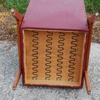 Vintage Rode Fauteuil thumbnail 7