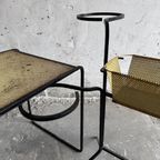 Mid-Century Metal Plant Rack+ Side Table By Mathieu Matégot, France, 1950S thumbnail 8