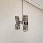 Space Age Italiaanse Chromen Veer Lamp Vintage Design thumbnail 3