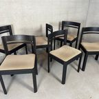 6X Vintage 1970’S Brutalist Eetkamerstoelen thumbnail 5