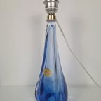 Blue Val Saint Lambert Glass Table Light, Belgium 1950S thumbnail 10