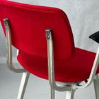 Revolt Stoel Friso Kramer Vintage Ahrend Rood Stof Kvadrat thumbnail 8