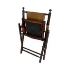 Officer’S Chair - Wood And Leather Upholstery - Military Campaign Style thumbnail 8