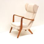 Deens Design Vintage Fauteuil Met Crème Bekleding Uit De Jaren ’70 thumbnail 7