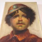 Arabella Met Muts Olieverf Corelli Jeanne Brandsma thumbnail 9