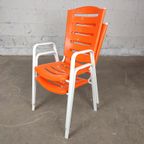 Duo Vintage Oranje Tuinstoelen thumbnail 4