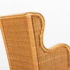 Vintage Italian Design Wicker Lounge Armchair / Fauteuil thumbnail 7