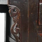 Antiek Houten Chinees Dressoir/ Altaar In Een Warme Donkere Kleur En Mooie Details thumbnail 12