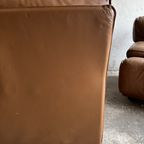 Pair Of 2 Brown Leather Club Brunati Sofa'S thumbnail 14