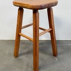 Set Van 4 Vintage Grenen Krukken, Scandinavisch Design, 1970'S thumbnail 12