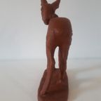 Vintage Terracotta Beeld Hertje Jaren 50 Beeldje thumbnail 6