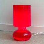 Vintage Ikea Lykta Rood Glazen Tafellamp - Mushroom thumbnail 3