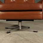 Vintage Lederen Draaifauteuil – Jaren 70 thumbnail 9