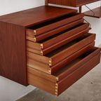 Royal System Wall Unit Designed By Poul Cadovius For Cado, Denmark 1950’S. thumbnail 13